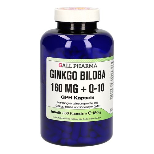 Ginkgo Biloba 160mg+Q-10 GPH Kapseln, 360 Stk., Hecht-Pharma GmbH