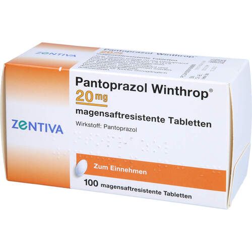 Pantoprazol Winthrop 20mg magensaftres.Tabletten, 100 st, Zentiva Pharma GmbH