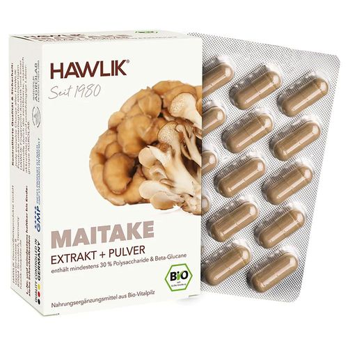 MAITAKE EXTRAKT+Pulver Kapseln, 60 Stk., Hawlik Gesundheitsprodukte GmbH