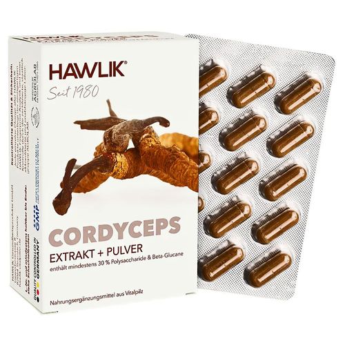 CORDYCEPS EXTRAKT+Pulver Kapseln, 120 Stk., Hawlik Gesundheitsprodukte GmbH