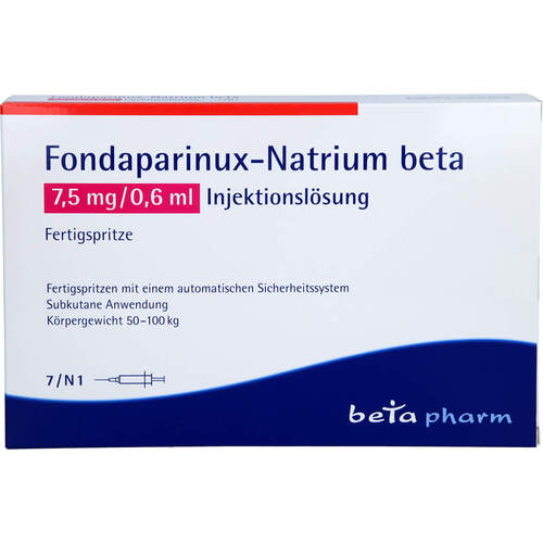 Fondaparinux-Natrium beta 7.5mg/0.6ml Inj.-L.Fer., 7 Stk., betapharm Arzneimittel GmbH