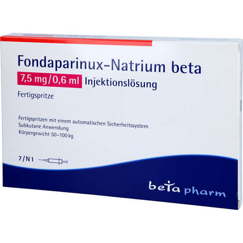 Fondaparinux-Natrium beta 7.5mg/0.6ml Inj.-L.Fer., 7 Stk., betapharm Arzneimittel GmbH