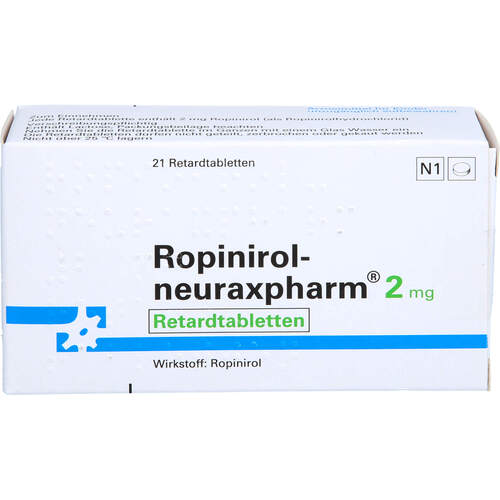 Ropinirol-neuraxpharm 2 mg retard, 21 Stk., neuraxpharm Arzneimittel GmbH