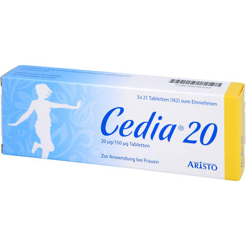 Cedia 20 20ug/150ug Tabletten, 3x21 Stk., Aristo Pharma GmbH