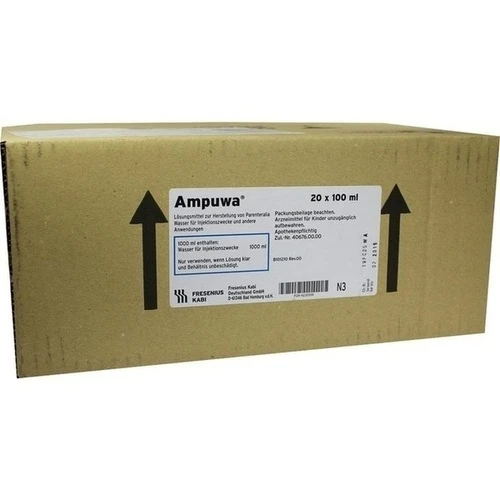 Ampuwa Lösungsmittel zur Herst.von Parenteralia, 20x100 ml, Fresenius Kabi Deutschland GmbH