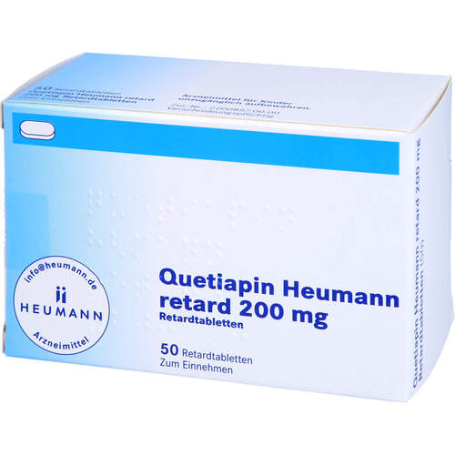 Quetiapin Heumann retard 200 mg Retardtabletten, 50 Stk., Heumann Pharma GmbH & Co. Generica KG