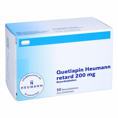 Quetiapin Heumann retard 200 mg Retardtabletten, 50 Stk., Heumann Pharma GmbH & Co. Generica KG
