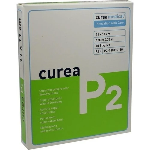 curea P2 11x11cm Superabsorbierender Wundverband, 10 Stk., Curea Medical GmbH