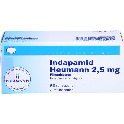 Indapamid Heumann 2.5mg Filmtabletten, 50 Stk., Heumann Pharma GmbH & Co. Generica KG