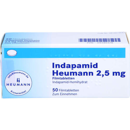 Indapamid Heumann 2.5mg Filmtabletten, 50 ST, Heumann Pharma GmbH & Co. Generica KG