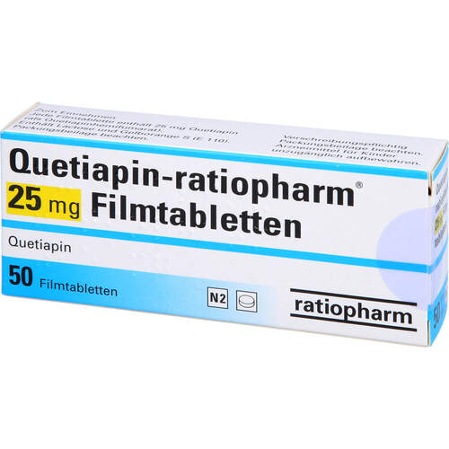 Quetiapin-ratiopharm 25mg Filmtabletten, 50 Stk., ratiopharm GmbH