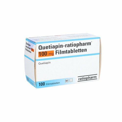 Quetiapin-ratiopharm 100mg Filmtabletten, 100 ST, ratiopharm GmbH