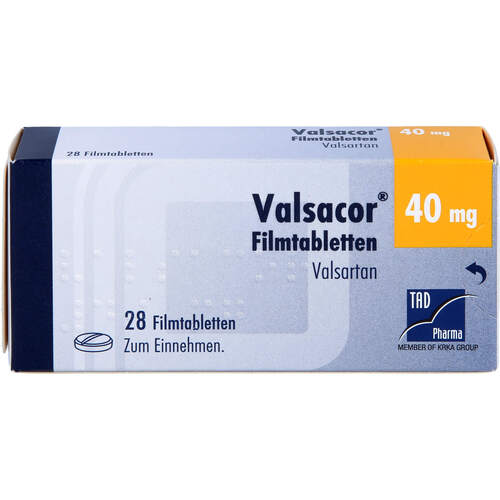 Valsacor 40mg Filmtabletten, 28 Stk., TAD Pharma GmbH