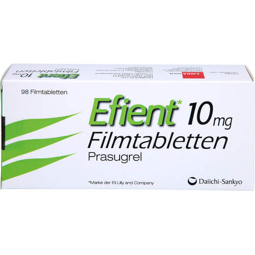 Efient 10mg Filmtabletten, 98 ST, Emra-Med Arzneimittel GmbH