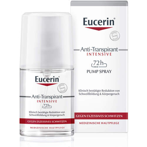 Eucerin Deodorant Antitranspirant Spray 72h, 30 ML,  Beiersdorf AG Eucerin 