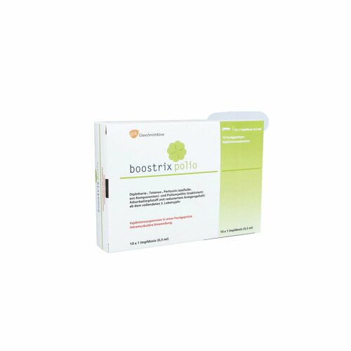 BOOSTRIX Polio Inj.-Susp.i.e.Fertigspr.o.Kanüle, 10x0,5 ml, Emra-Med Arzneimittel GmbH