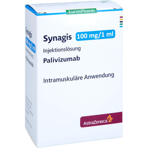 Synagis 100 mg/ml Injektionsl&ouml;sung Dsfl., 1x1,0 ml, Eurimpharm Arzneimittel GmbH