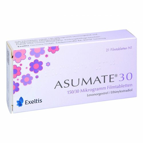 Asumate 30 0.15mg/0.03mg Filmtabletten, 1x21 Stk., Exeltis Germany GmbH