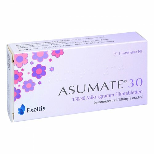 Asumate 30 0.15mg/0.03mg Filmtabletten, 1X21 ST, Exeltis Germany GmbH