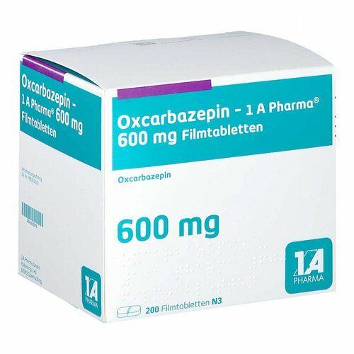 Oxcarbazepin - 1 A Pharma 600 mg Filmtabletten, 200 Stk., 1 A Pharma GmbH