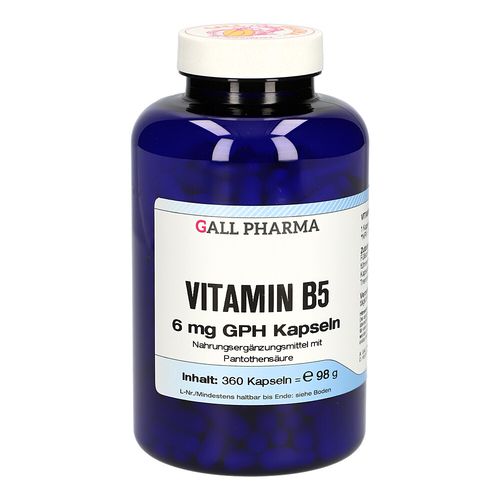 Vitamin B5 6 mg GPH Kapseln, 360 Stk., Hecht-Pharma GmbH