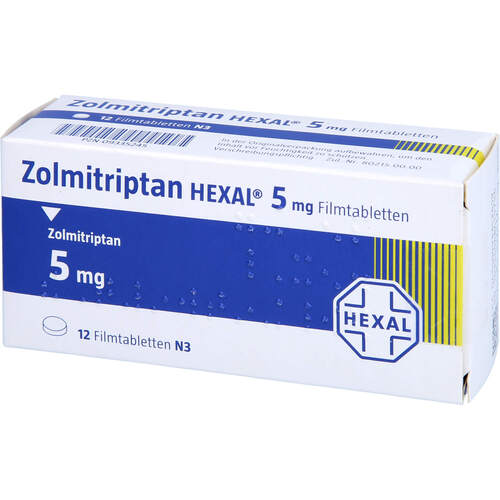 Zolmitriptan-HEXAL 5 mg Filmtabletten, 12 Stk., HEXAL AG