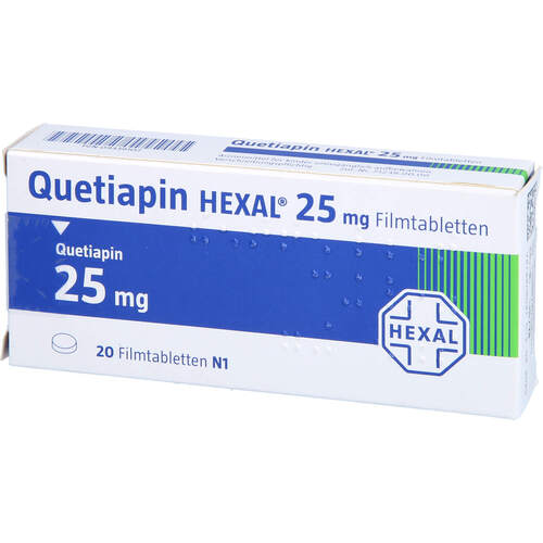 Quetiapin HEXAL 25 mg Filmtabletten, 20 Stk., HEXAL AG