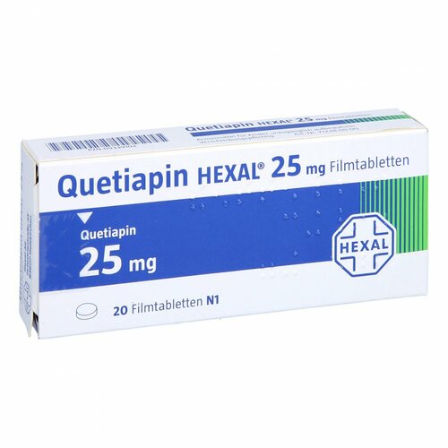 Quetiapin HEXAL 25 mg Filmtabletten, 20 Stk., HEXAL AG