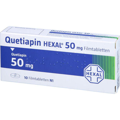 Quetiapin HEXAL 50 mg Filmtabletten, 10 ST, HEXAL AG