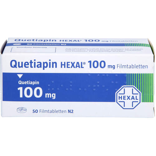 Quetiapin HEXAL 100 mg Filmtabletten, 50 Stk., HEXAL AG