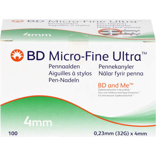 BD MICRO-FINE ULTRA Pen-Nadeln 0,23x4 mm, 100 Stk., Becton Dickinson GmbH