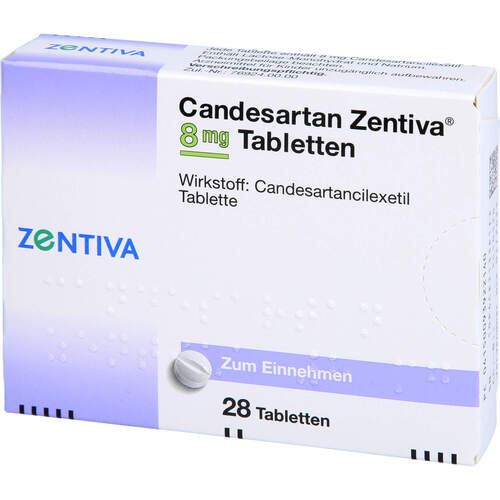 Candesartan Zentiva 8mg, 28 Stk., Zentiva Pharma GmbH