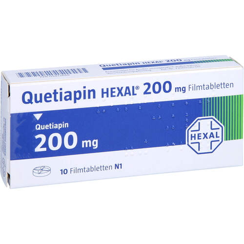 Quetiapin HEXAL 200 mg Filmtabletten, 10 Stk., HEXAL AG
