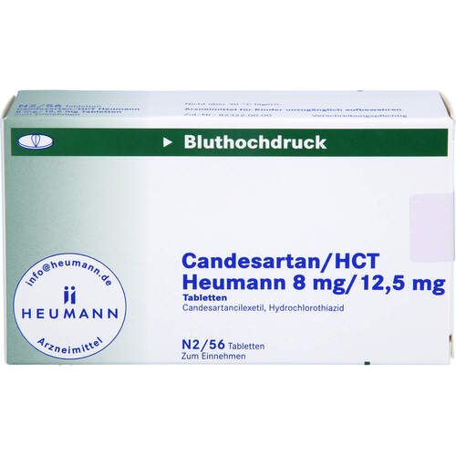 Candesartan/HCT Heumann 8 mg/12.5 mg Tabletten, 56 Stk., Heumann Pharma GmbH & Co. Generica KG