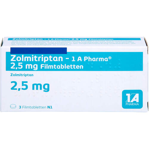 Zolmitriptan - 1 A Pharma 2.5 mg Filmtabletten, 3 Stk., 1 A Pharma GmbH
