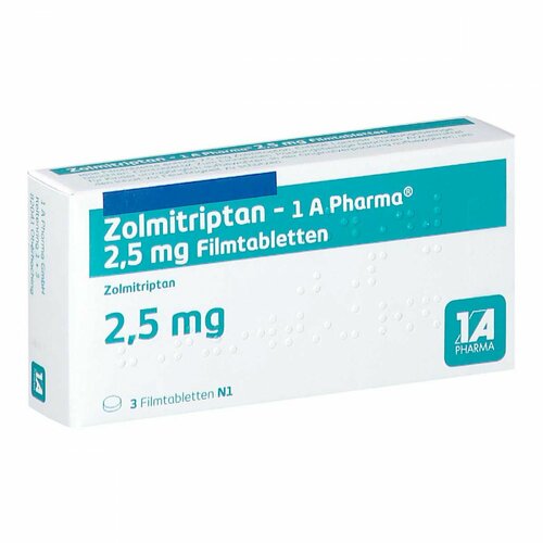 Zolmitriptan - 1 A Pharma 2.5 mg Filmtabletten, 3 Stk., 1 A Pharma GmbH