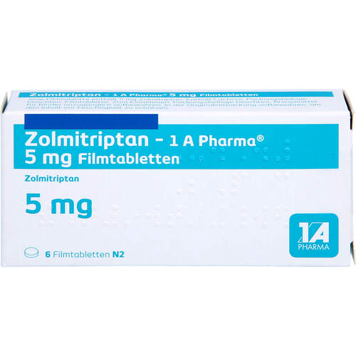 Zolmitriptan - 1 A Pharma 5 mg Filmtabletten, 6 Stk., 1 A Pharma GmbH