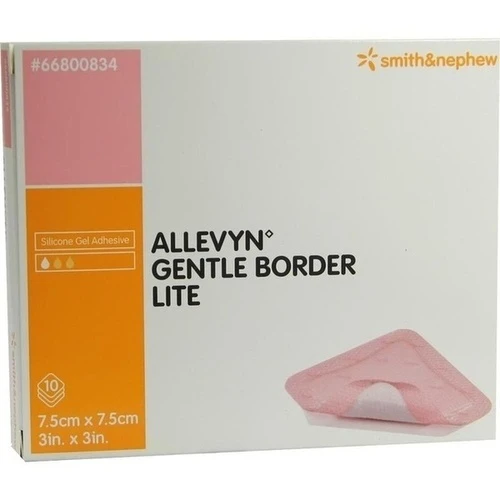 Allevyn Gentle Border Lite 7.5x7.5cm, 10 ST, Smith & Nephew GmbH