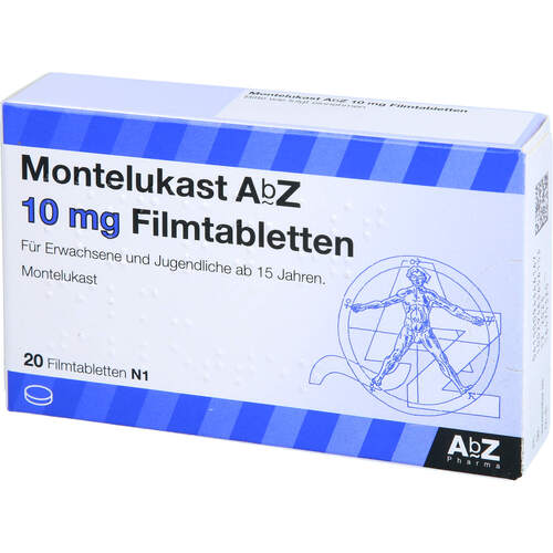 Montelukast AbZ 10 mg Filmtabletten, 20 ST, Abz Pharma GmbH