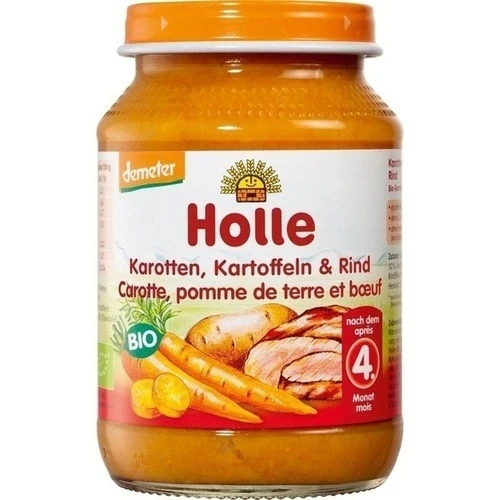 Holle Karotten Kartoffeln & Rind, 190 g, Holle baby food AG