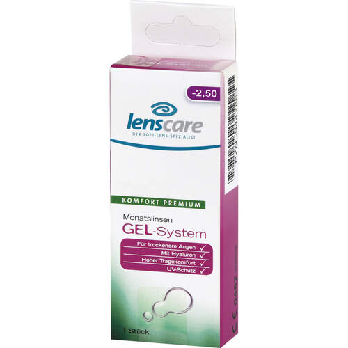 LENSCARE GEL-System Monatslinse -2,50 dpt, 1 Stk., 4 CARE GmbH