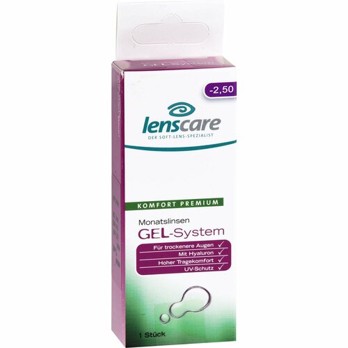 LENSCARE GEL-System Monatslinse -2,50 dpt, 1 Stk., 4 CARE GmbH