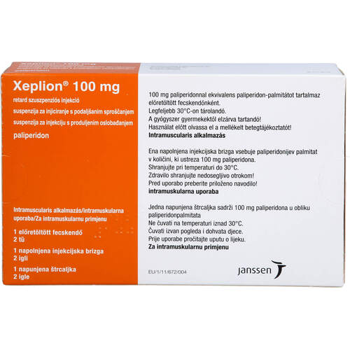 XEPLION 100mg Depot Injektionssusp. Fertigspr., 1 ST, CC Pharma GmbH