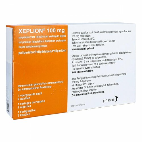 XEPLION 100mg Depot Injektionssusp. Fertigspr., 1 Stk., CC Pharma GmbH