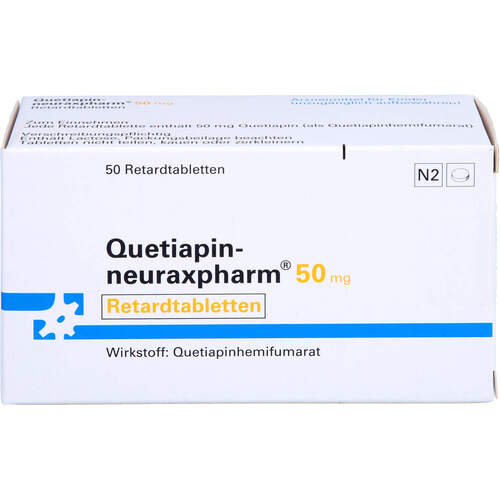 Quetiapin-neuraxpharm 50 mg Retardtabletten, 50 Stk., neuraxpharm Arzneimittel GmbH