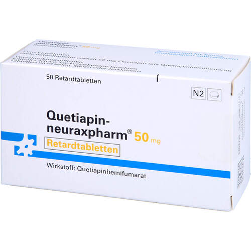 Quetiapin-neuraxpharm 50 mg Retardtabletten, 50 Stk., neuraxpharm Arzneimittel GmbH
