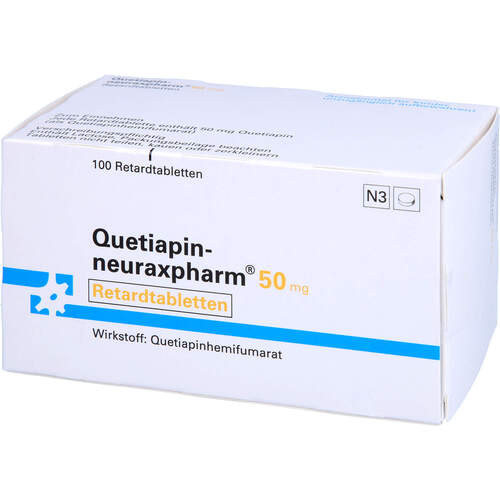 Quetiapin-neuraxpharm 50 mg Retardtabletten, 100 Stk., neuraxpharm Arzneimittel GmbH