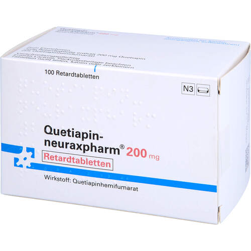 Quetiapin-neuraxpharm 200 mg retard, 100 Stk., neuraxpharm Arzneimittel GmbH
