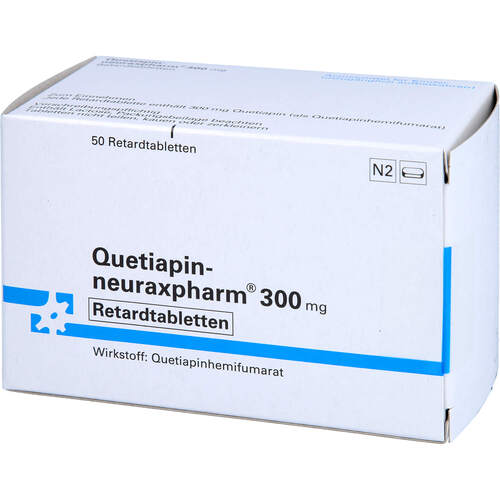Quetiapin-neuraxpharm 300 mg Retardtabletten, 50 Stk., neuraxpharm Arzneimittel GmbH