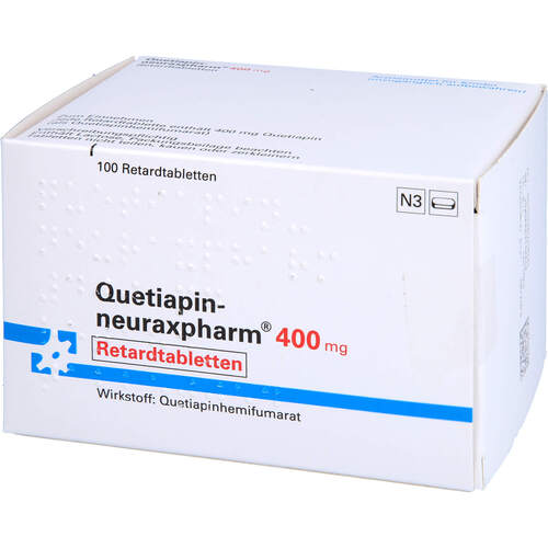 Quetiapin-neuraxpharm 400 mg retard, 100 Stk., neuraxpharm Arzneimittel GmbH